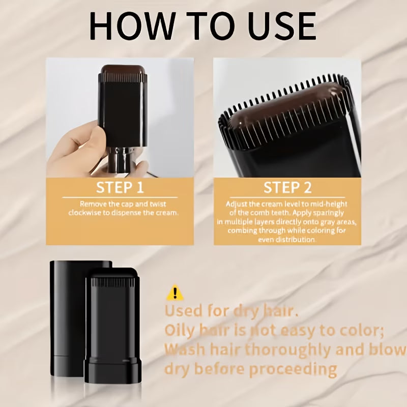 2 in 1 Long Lasting + Water Proof Hair Comb Dye