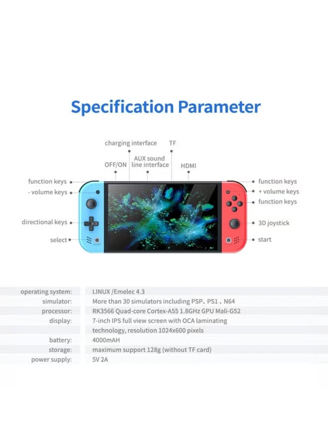 M20 7-Inch IPS Handheld Game Console by SJGAM