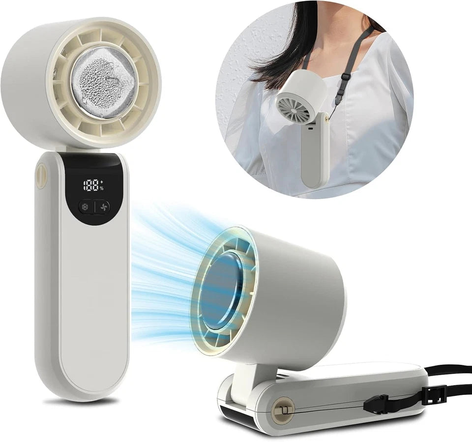 Mini Fan With Cooling Ice Wind
