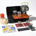 Portable Metal Tea Set - Travel Kit - Camping & Home Use